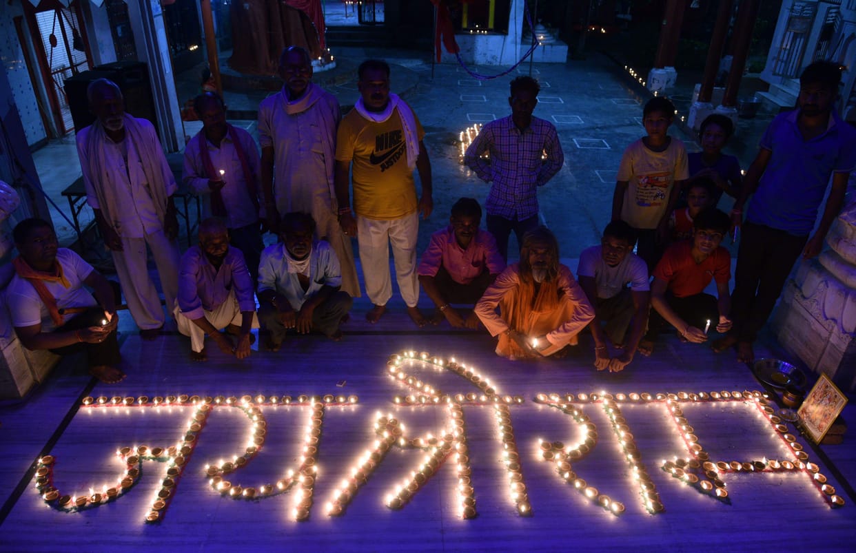 happyness for ayadhya mandir in sambhal