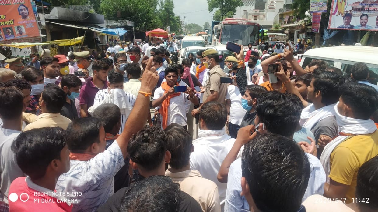 People raging, protesting against objectionable comments on social media