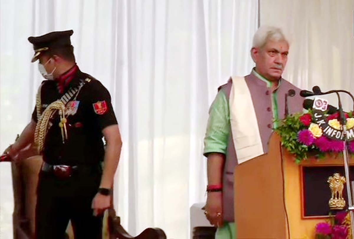 manoj sinha jammu and kashmir, manoj sinha took oath as jammu and kashmir lt governor