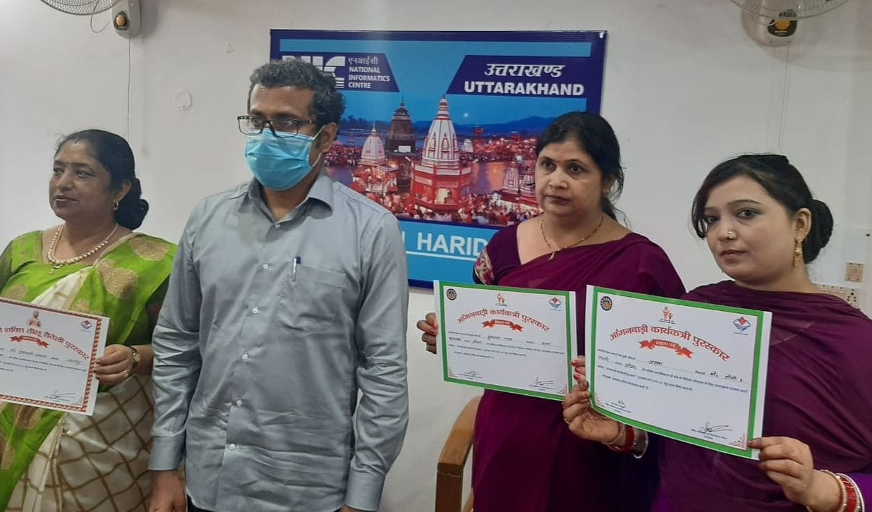 One teacher and three Anganwadi workers honored with Teelu Rauteli Award