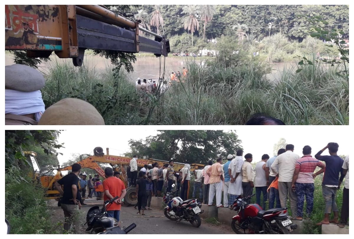 Ghaziabad car fall in mussoorie gangnahar one saved 3 drown