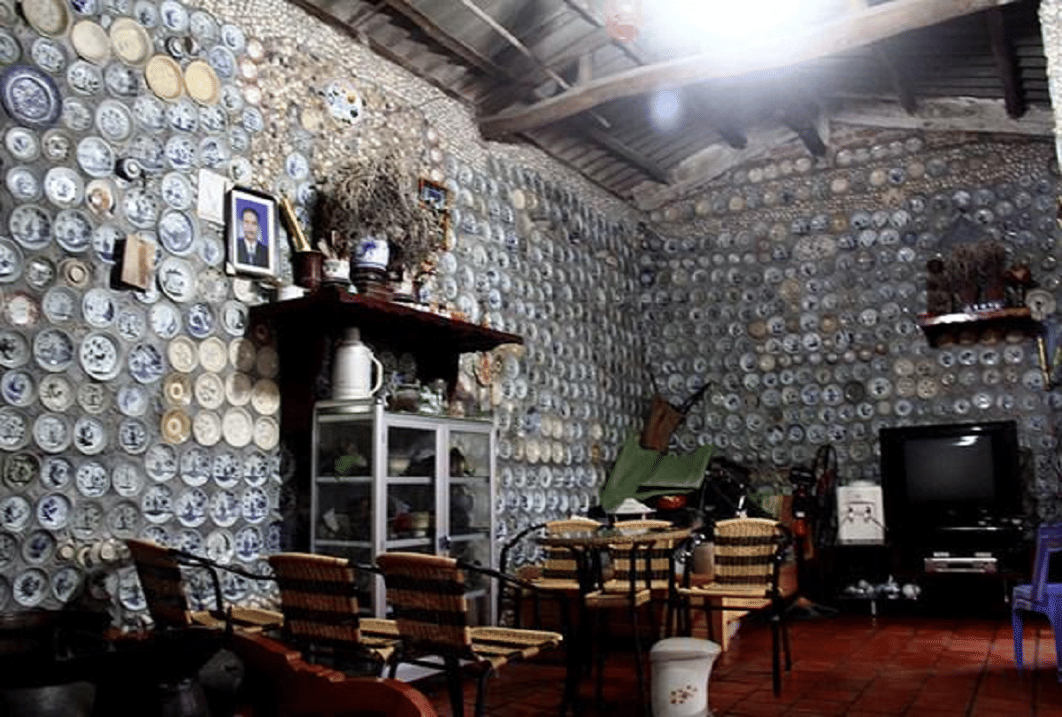 Vietnamese Man Decorates Home With Almost 10000 crockery