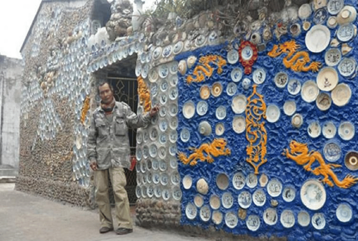 Vietnamese Man Decorates Home With Almost 10000 crockery
