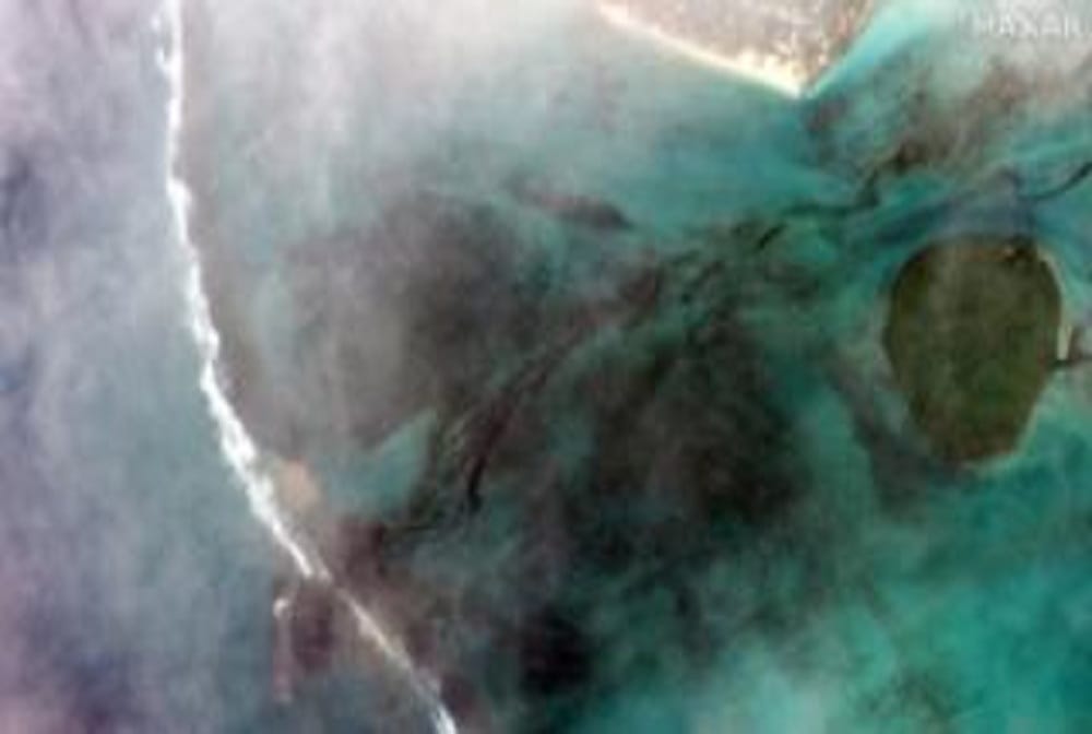 Mauritius declares emergency as stranded ship spills fuel