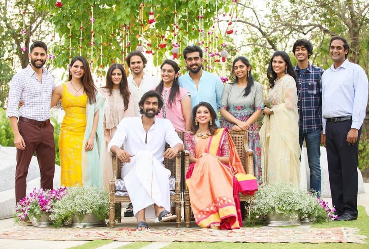 samantha akkineni and rana daggubati and miheeka bajaj haldi ceremony in gorgeous yellow sharara