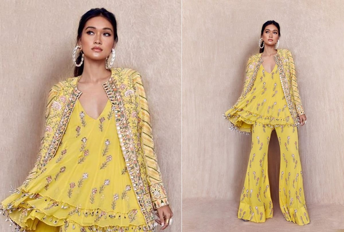 samantha akkineni and rana daggubati and miheeka bajaj haldi ceremony in gorgeous yellow sharara