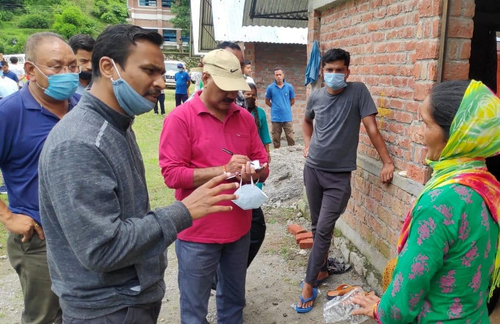 DM visited the disaster affected areas and saw the arrangements