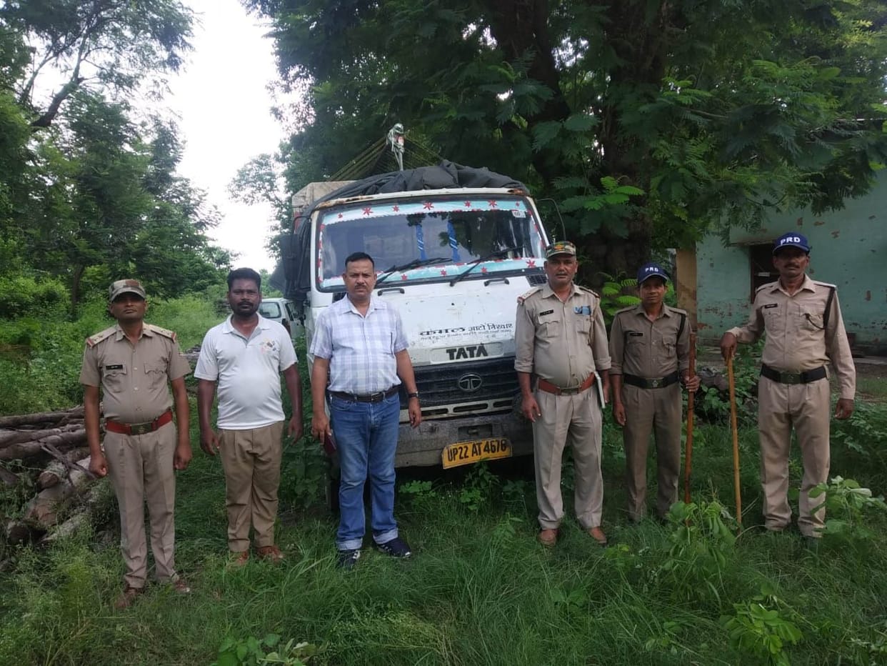 Logs And Vechicle seized