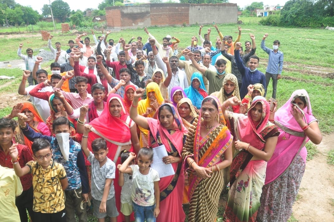Local people protest to airport