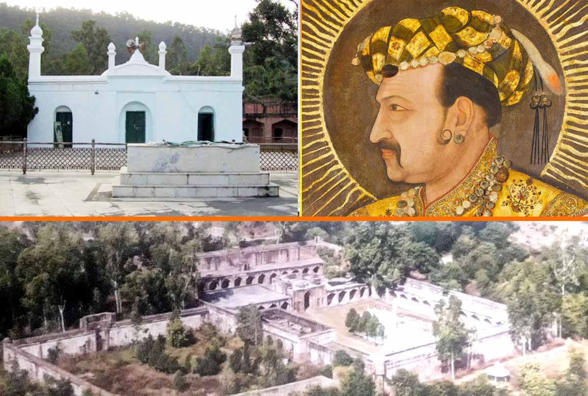 Jammu and Kashmir where Jahangir's intestines are buried, while rest of body is buried in Lahore pakistan