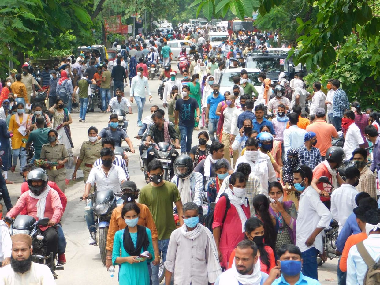 Exceeded by the candidates, there was a jam in the city
