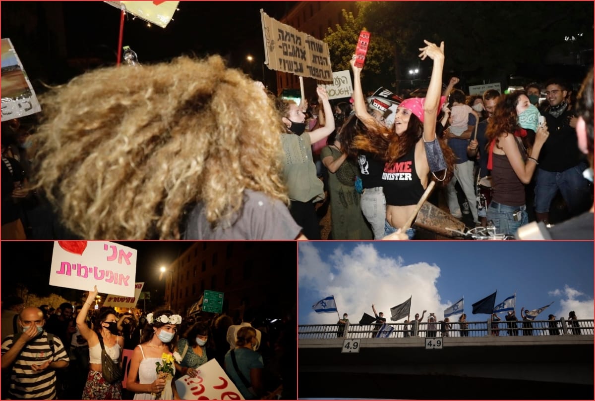 Protest at out side of PM Benjamin Netanyahu Residence in Jerusalem, Israel