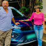 Mandir Bedi with Tata Nexon EV