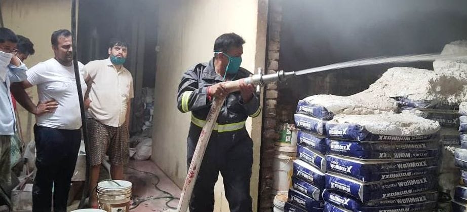 Fire in the paint warehouse