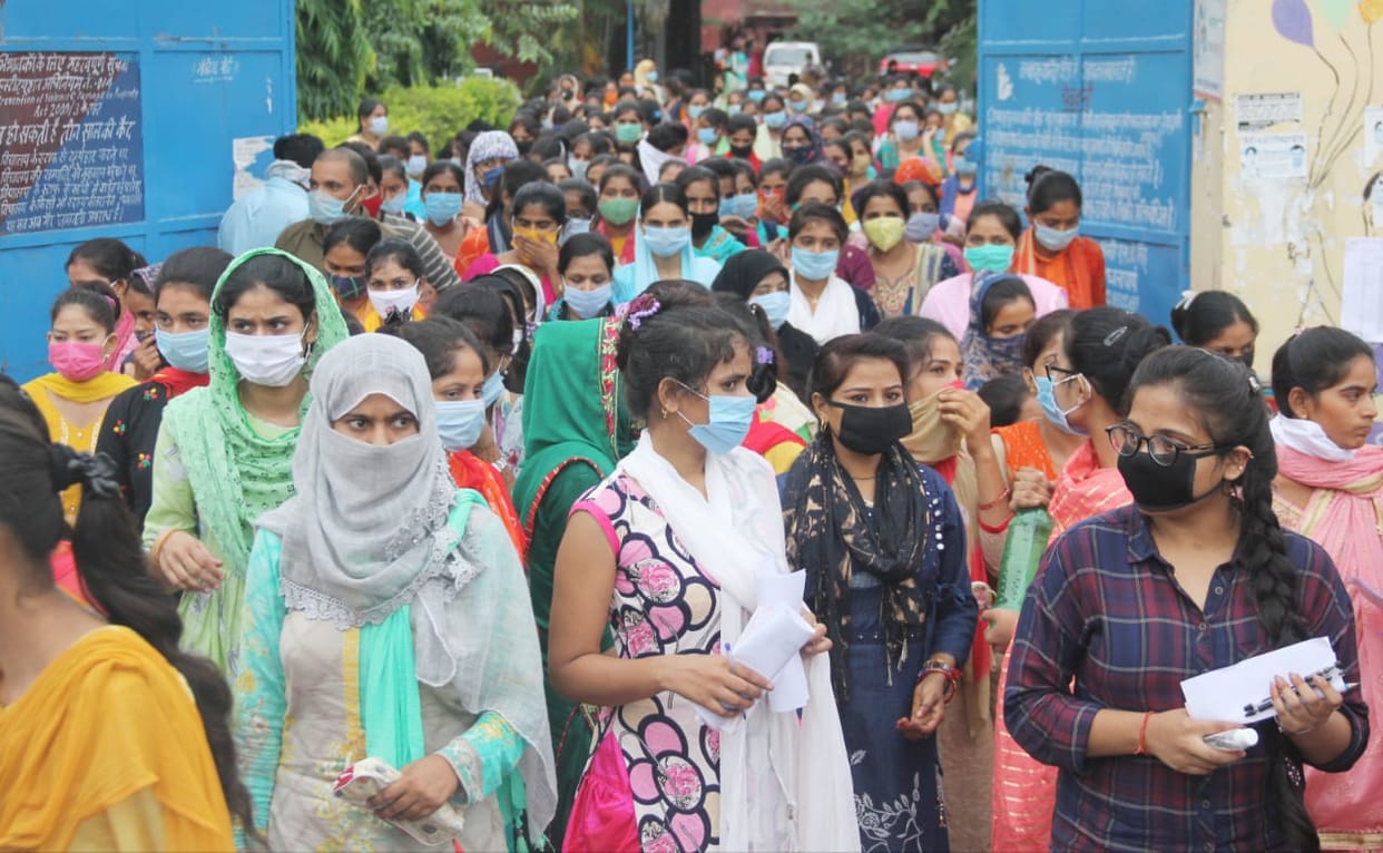 social distansing not mainten in bed entrance test