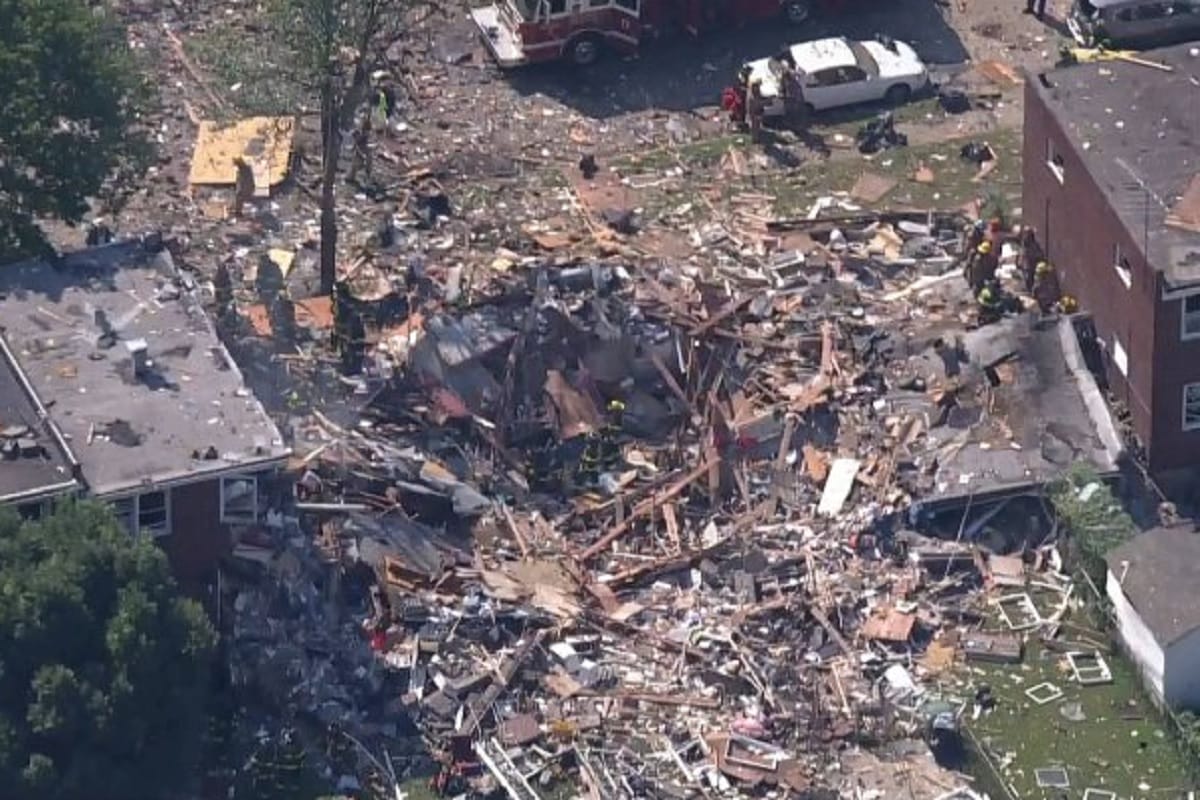 gas explosion in Baltimore destroyed three homes and trapped victims