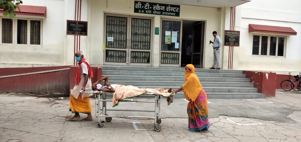 BHU Sir sundar lal hospital OPD open crowds of patients after five month closed due to lockdown corona in varanasi