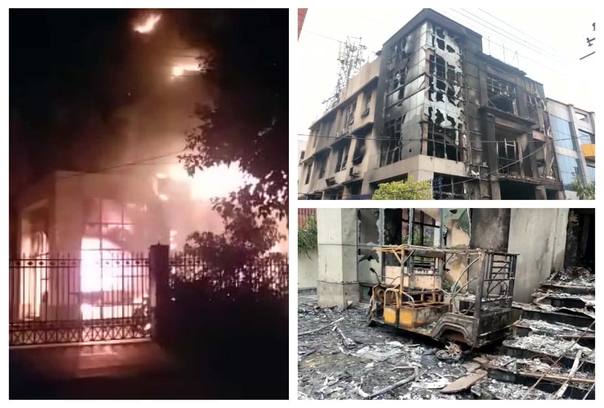 Noida factory catches fire security guard died of burning all update