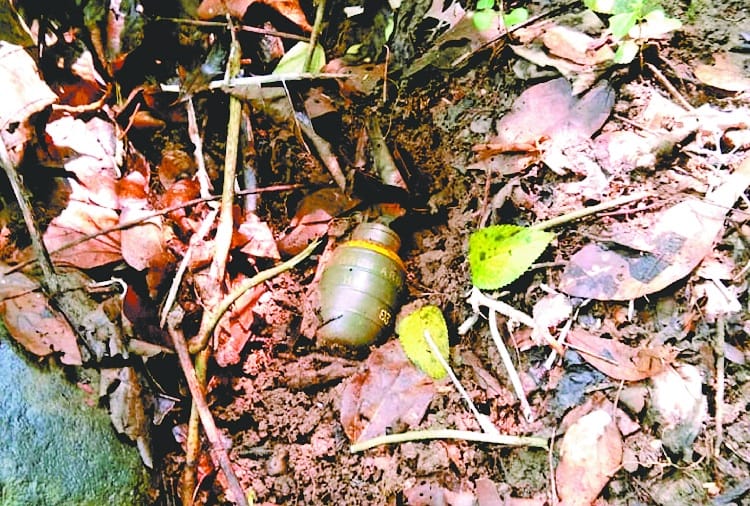 Hand Grenade found on Damtal hill of Punjab Himachal border