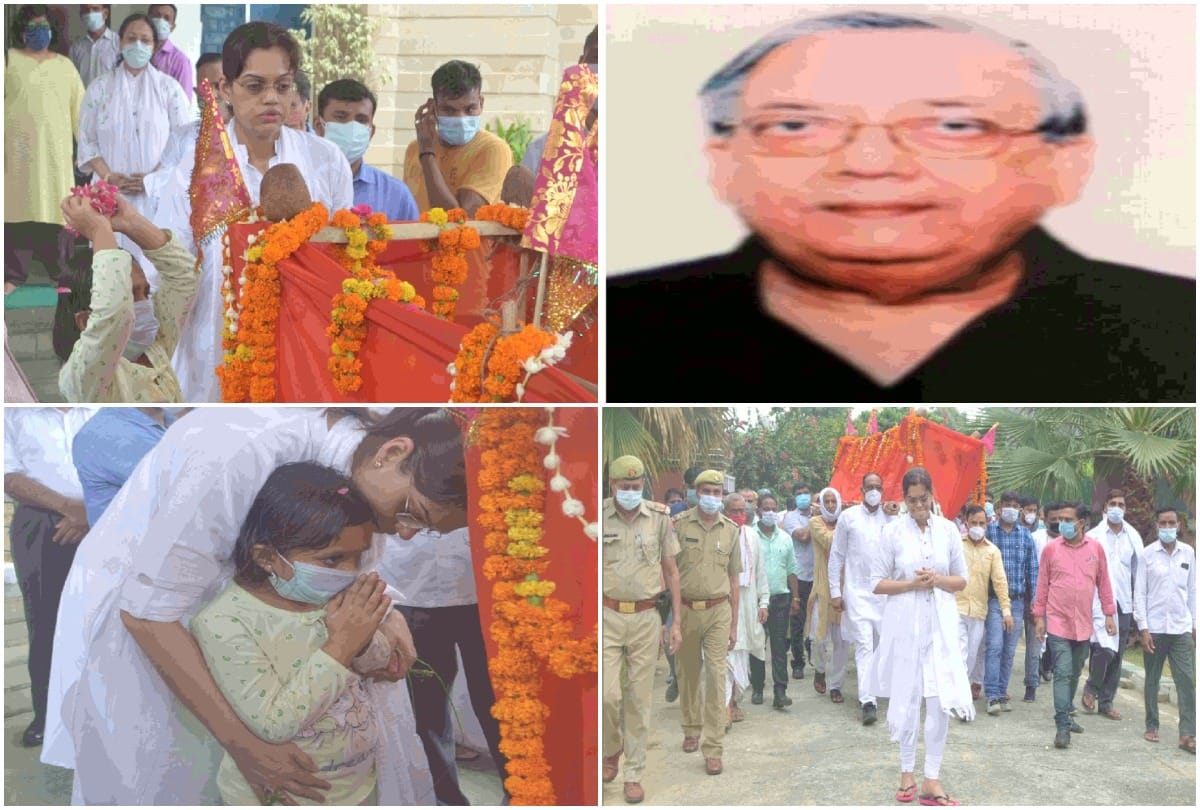 hapur dm aditi singh father died she funeral responsible duty like son see photos