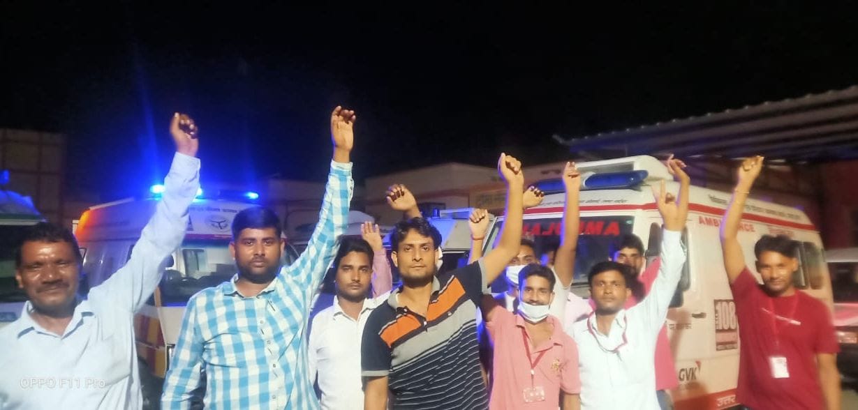 ambulance drivers on strike
