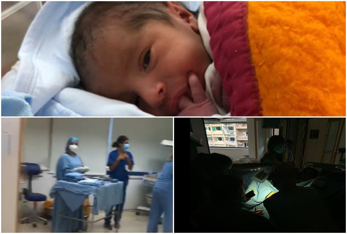Beirut blast devastated hospital, woman gives birth to son in torchlight, video goes viral