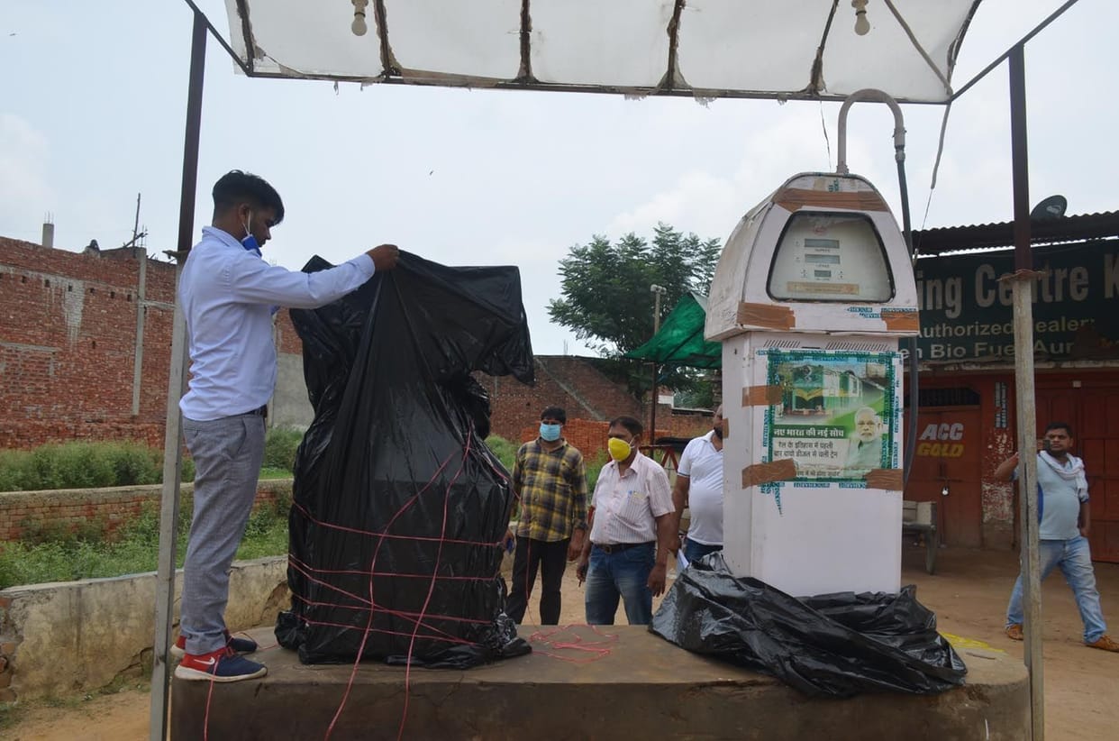Illegal biodiesel pump seal in Kakrauli