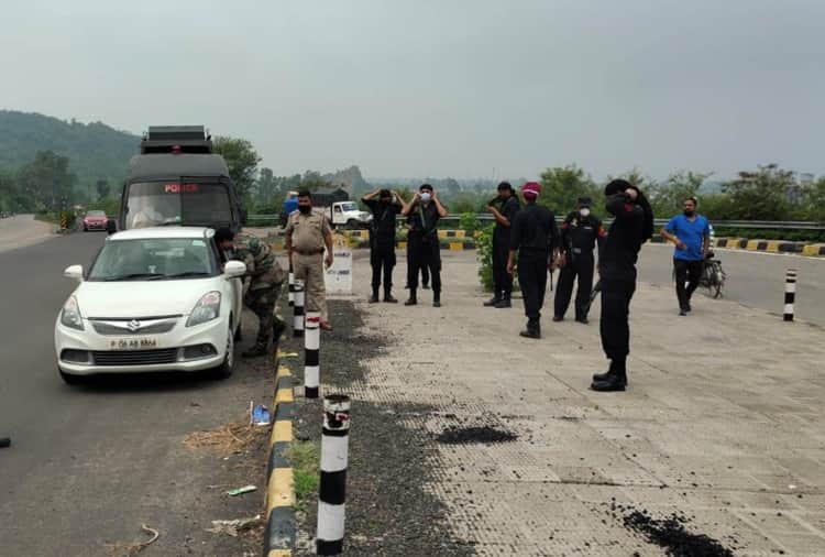 Joint search operation conduct by Punjab and Himachal police in Damtal