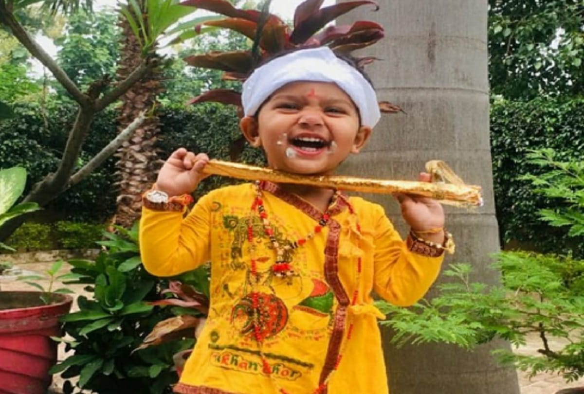 Bal Gopal seen in the mask in moradabad, gave the message - leave your face covered, take care to keep distance
