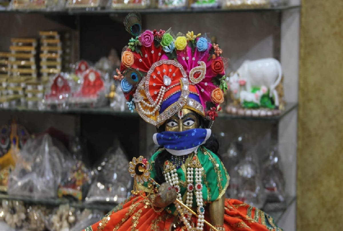 Bal Gopal seen in the mask in moradabad, gave the message - leave your face covered, take care to keep distance