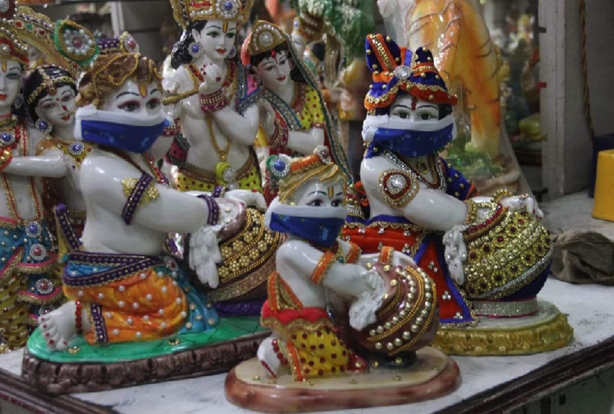 Bal Gopal seen in the mask in moradabad, gave the message - leave your face covered, take care to keep distance