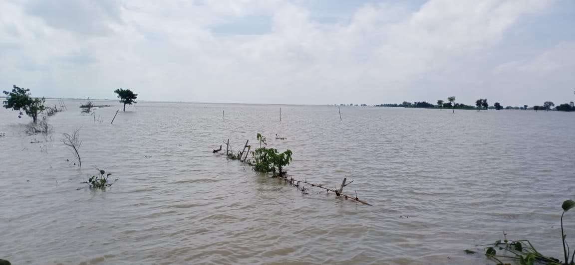 Rise in the water level of Saryu, river flowing 35 cm above the red mark