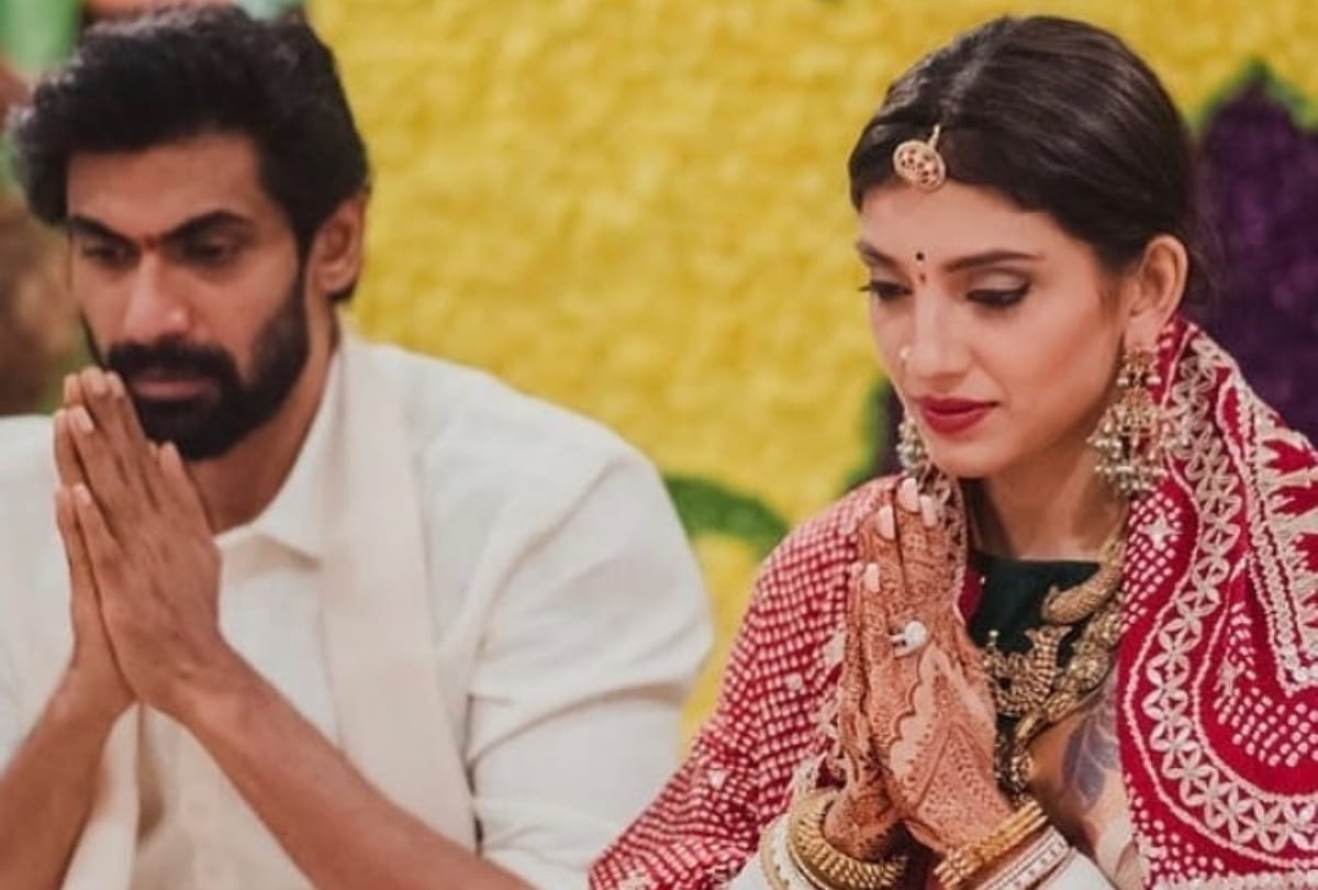 newlyweds rana daggubati and miheeka bajaj perform satyanarayan pooja see photos