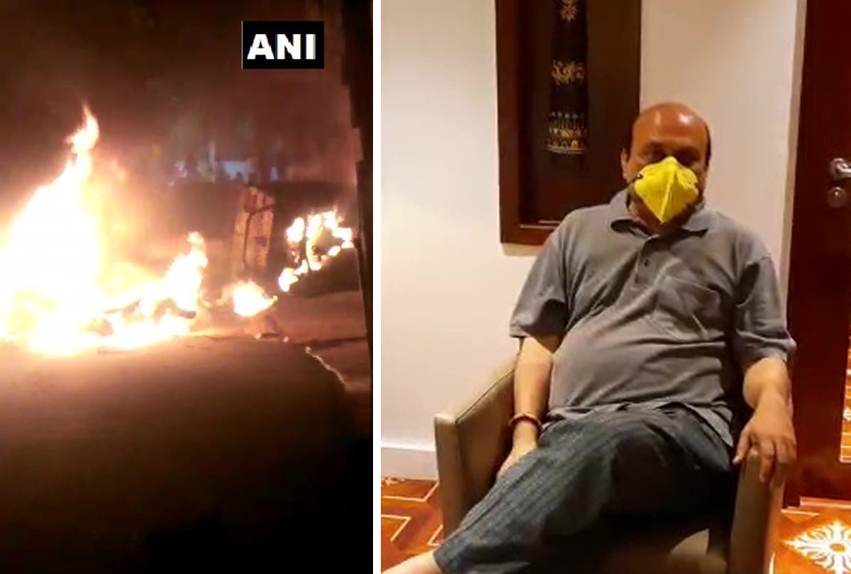 Bangalore riots : congress mla srinivas murthys residence vandalised allegedly over social media post in bengaluru