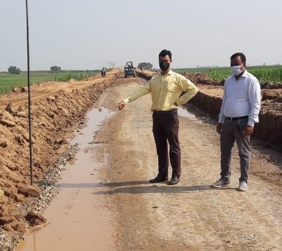 the insecption of aproch road of behkund pul done by enginers team