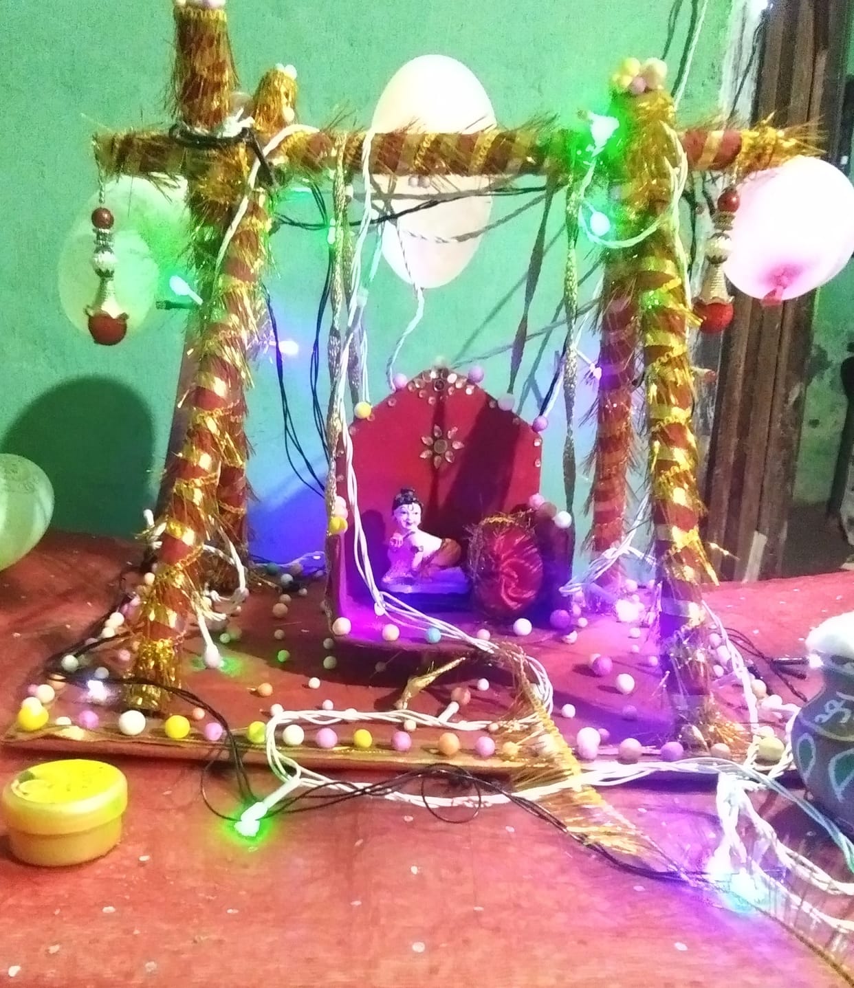 Swing Krishna in palanquin