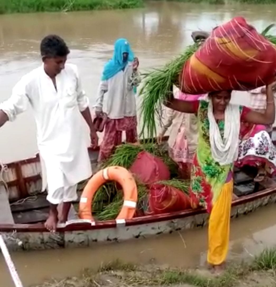 Solani river in spate also in Purkaji