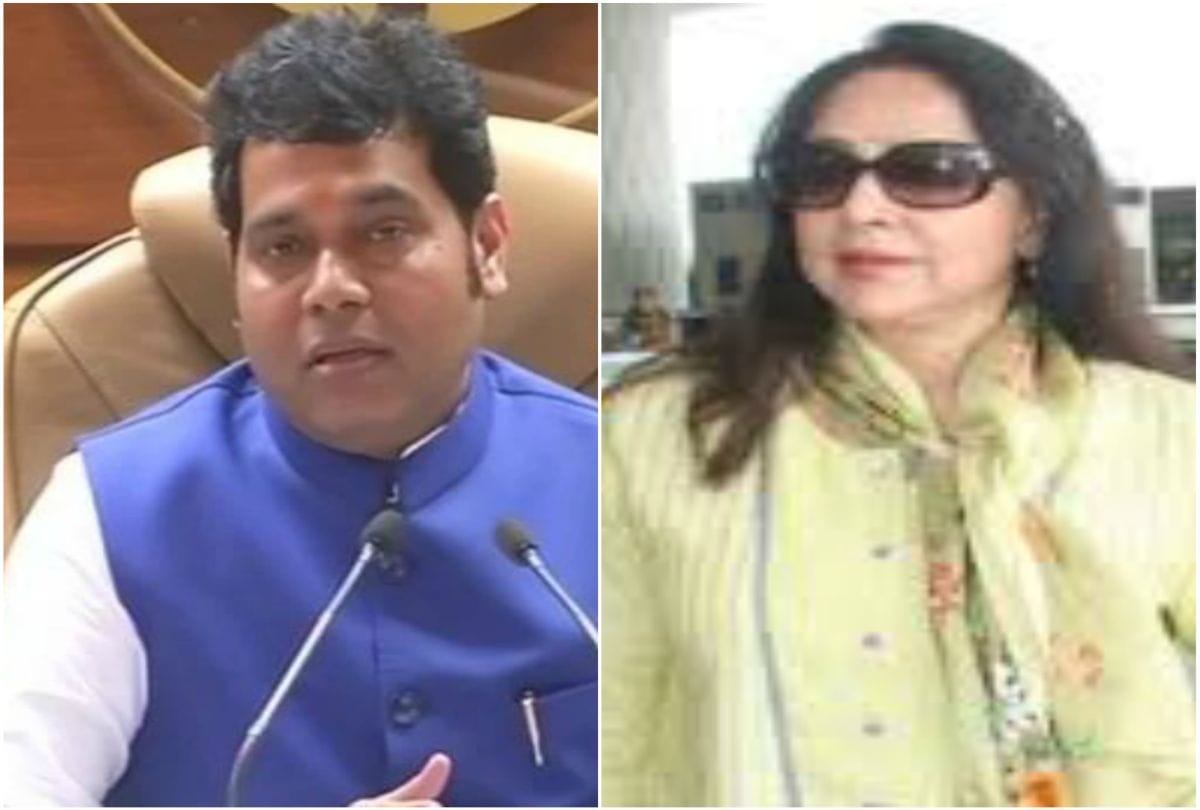 Bjp Mp Hema Malini And Up Miinister Shrikant Sharma Give Wishes To Mathura People