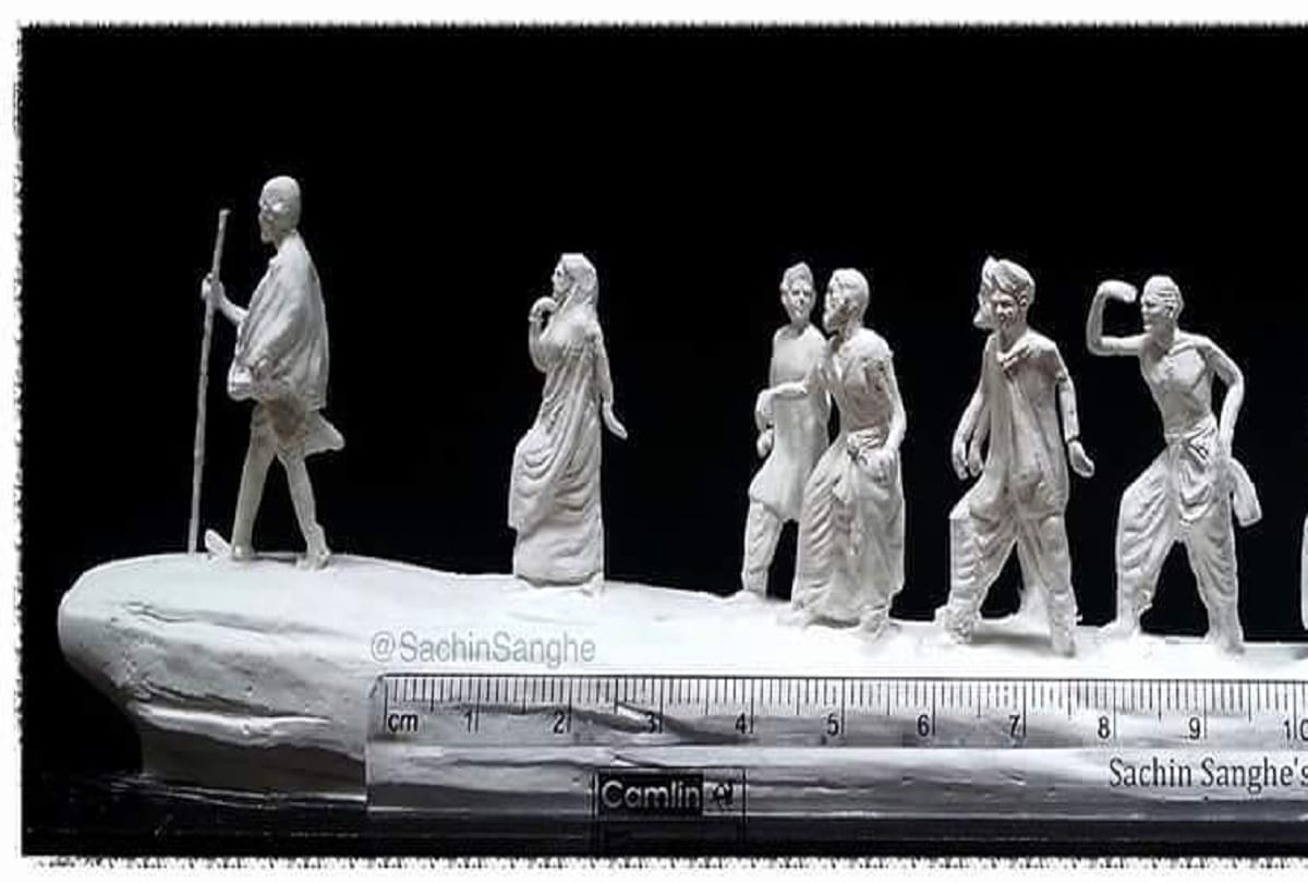 Banglore engineer makes sculpture by chalk Amitabh Bachchan also praised his art