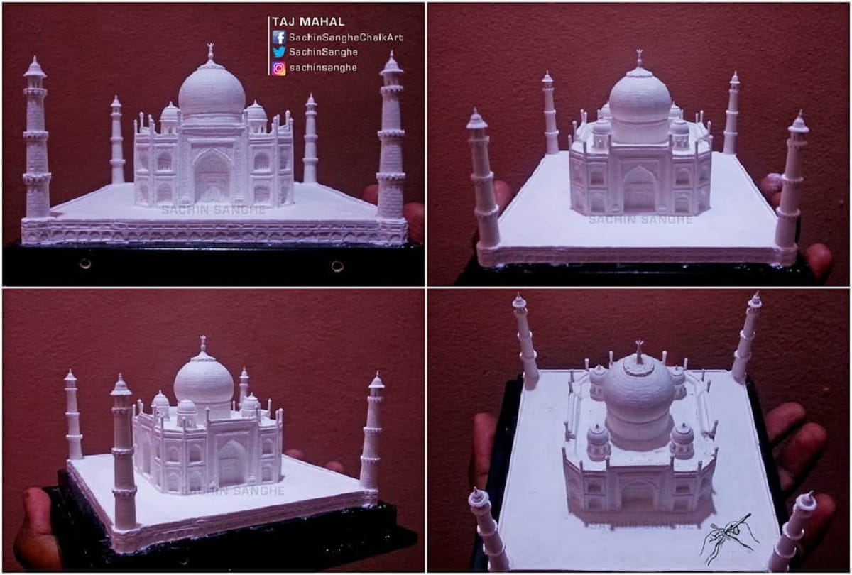 Banglore engineer makes sculpture by chalk Amitabh Bachchan also praised his art