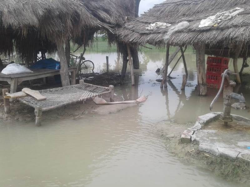 Saryu's water level on edge for fourth day, 45 villages affected