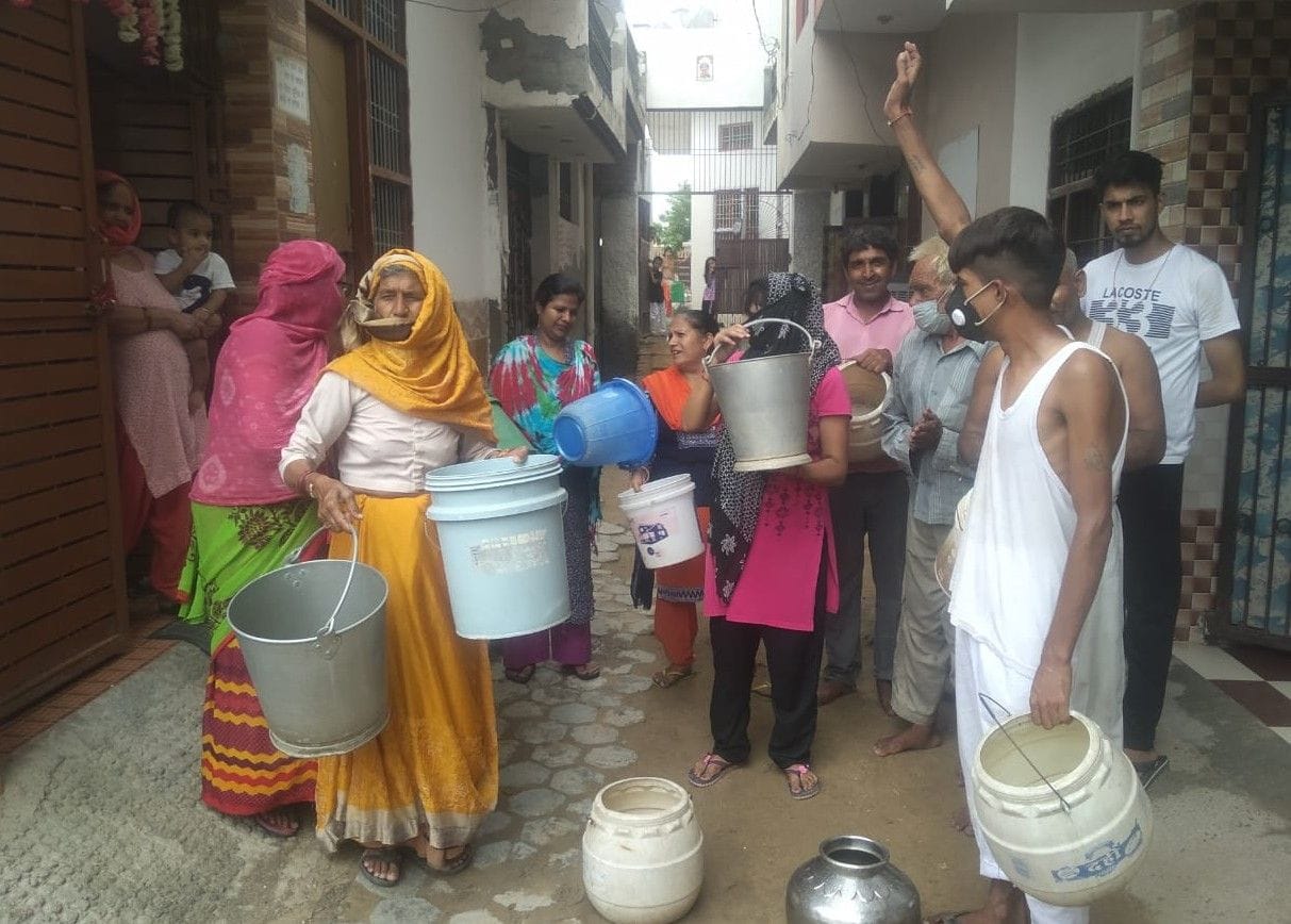 water crisis, people, protest