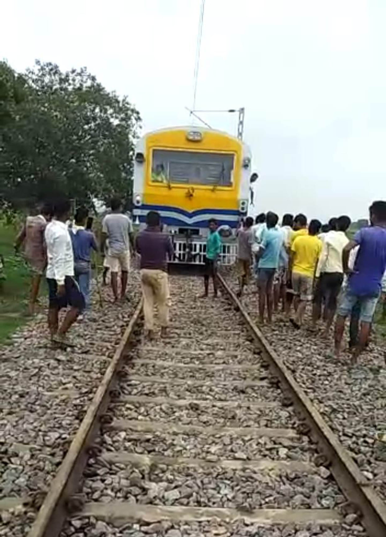 Rail track stopped due to water logging in underpass
