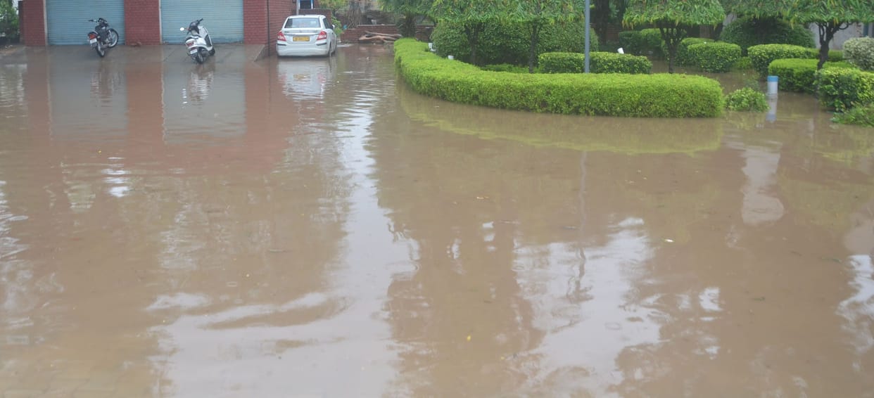 water logging in two hours rainfall
