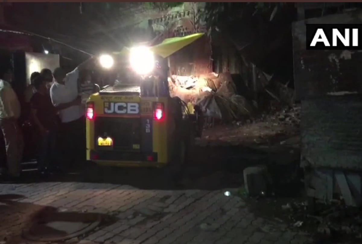 Portion of a four-storey building collapses in Mulganj following rainfall in Kanpur