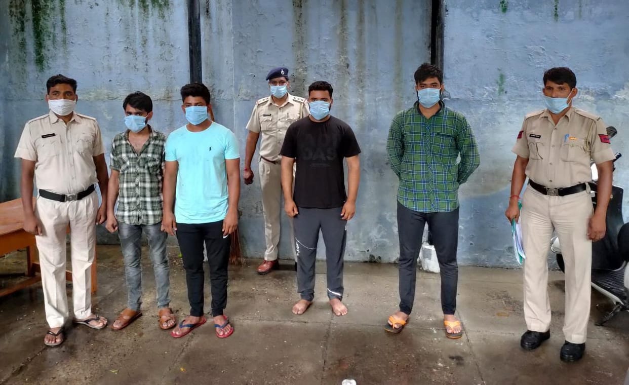 Exortion was sought to pay off debt, four arrested.
