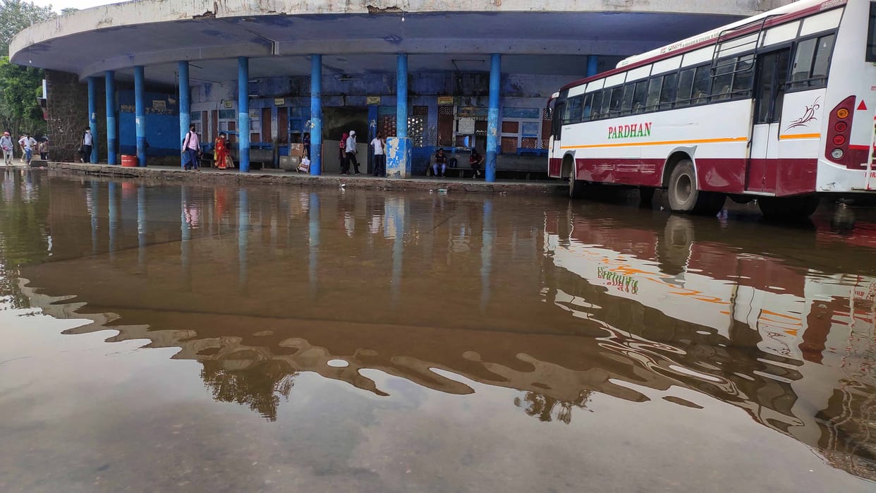 water logging in gurugram today