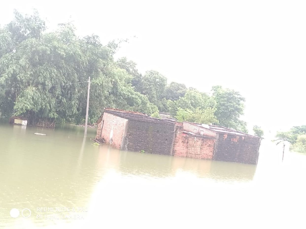 Flood water filled in 65 villages