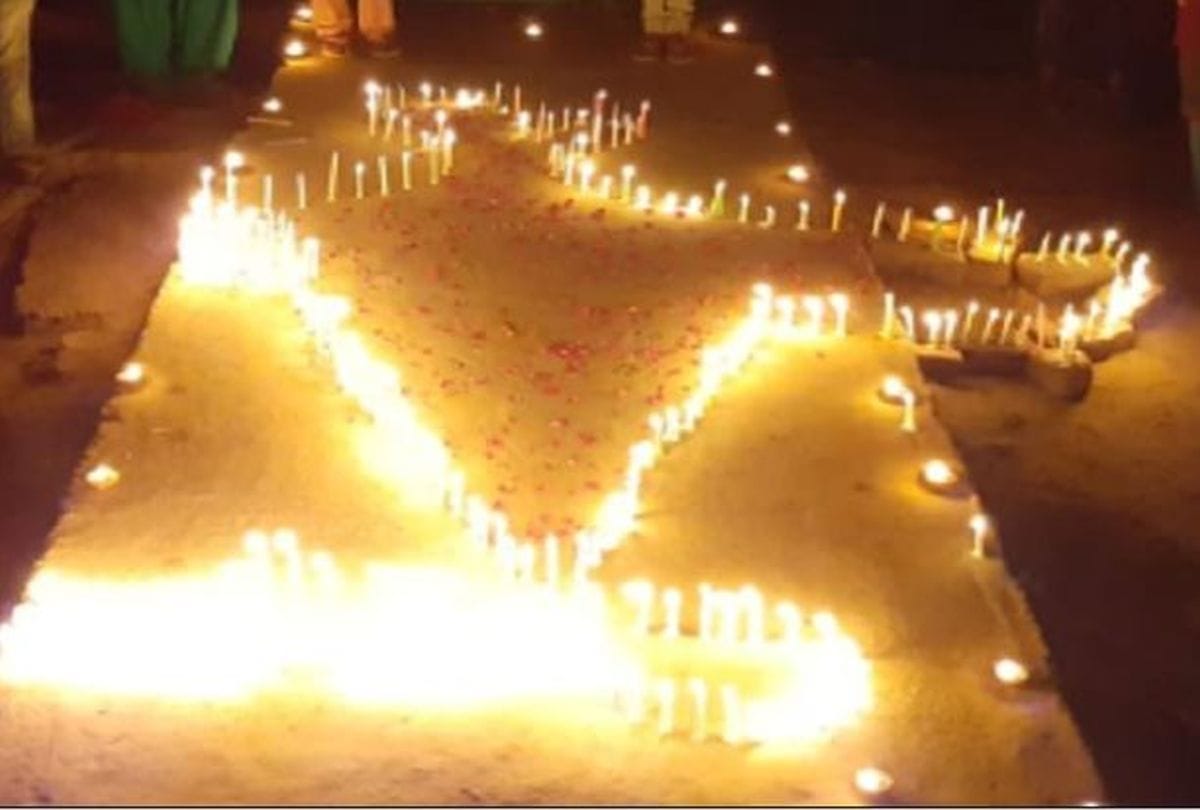 independence day 2020 lamps were lit in every house in mainpuri