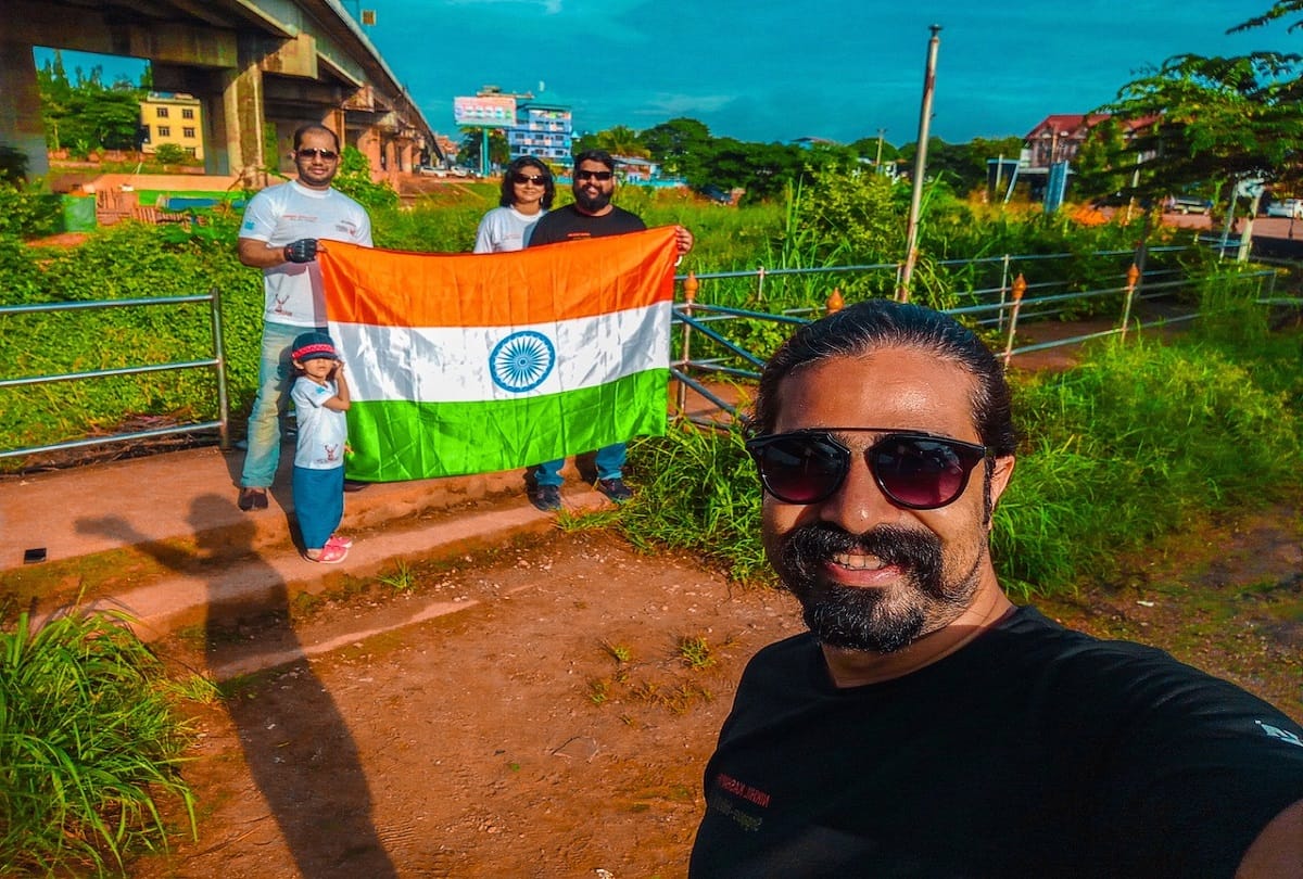 August 15 73rd Independence day five friends 5 borders 5000 kilometres